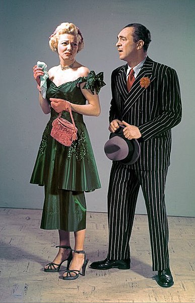 English:   Vivian Blaine and Sam Levene in the Original Broadway Production of Guys and Dolls