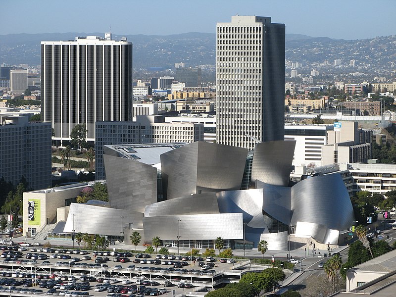 English:   Walt Disney Concert Hall and surrounding area looking from Los Angeles City Hall