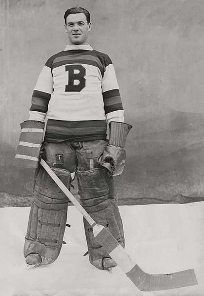 Tiny Thompson, goaltender for the Boston Bruins