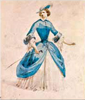 English:   *Description: Violetta's costume for the premiere of La traviata, 1853