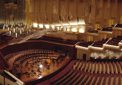 English:   Multiple image composite of the interior of en:Louise M. Davies Symphony Hall