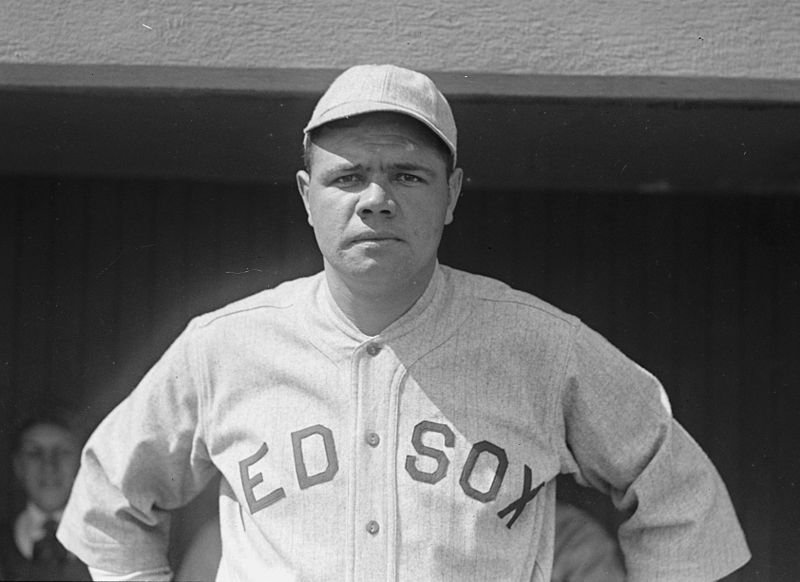 English:  American baseball player Babe Ruth, publicity photo, 1919, Boston Red Sox